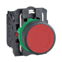 Schneider Pushbutton, plastic, flush, red, Ø22mm Schneider Electric