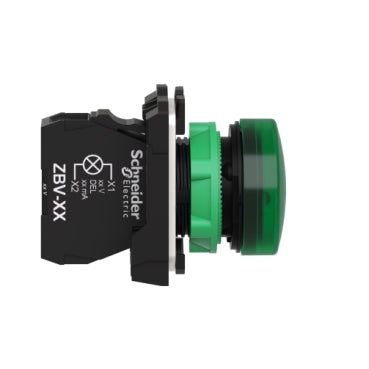 Schneider Pilot light, plastic, green, 24VAC/DC, Ø22 Schneider Electric