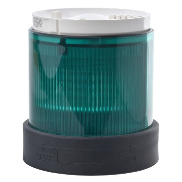 Schneider Illuminated unit, plastic, green, 24VAC/DC, Ø70mm