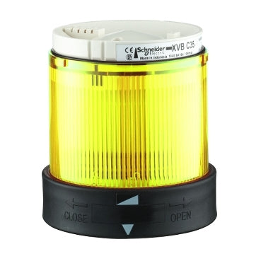 Schneider Illuminated unit, plastic, yellow, steady, Ø 70mm