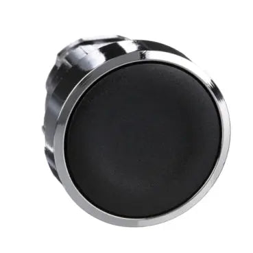Schneider Pushbutton head, flush, metal, black, Ø 22