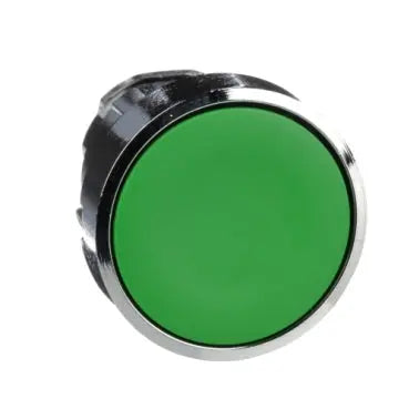 Schneider Pushbutton head, flush, metal, green, Ø 22
