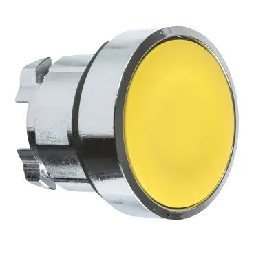 Schneider Pushbutton head, flush, metal, yellow, Ø 22