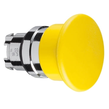 Schneider Mushroom push button head, metal, yellow, Ø40