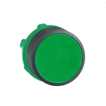 Schneider Pushbutton head, plastic, flush, green, Ø 22