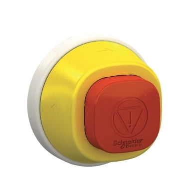 Schneider Antimicrobial Illuminated e/stop head, plastic, red, Ø22