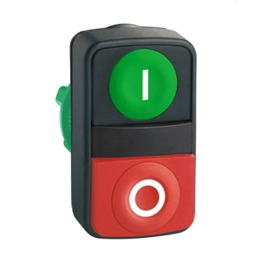 Schneider Double head pushbutton, 1 green/1 red, 22mm Schneider Electric