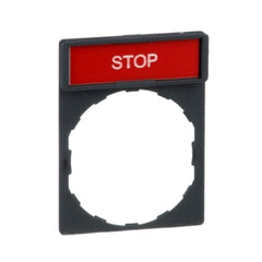 Schneider Legend holder with legend, marked 'Stop', 30x40 Schneider Electric
