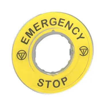 Schneider Legend holder for emergency stop, yellow