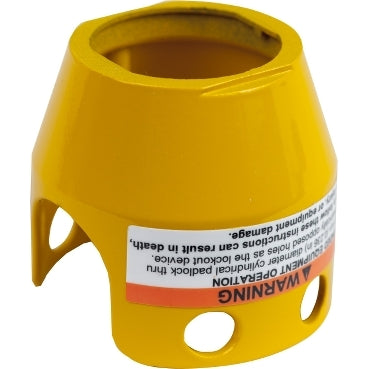 Schneider Padlockable guard for Ø40 mushroom head, yellow