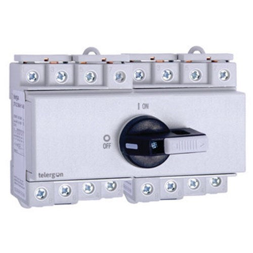 Telergon Switch, Din rail, 2-pole, size 00, 58A Telergon