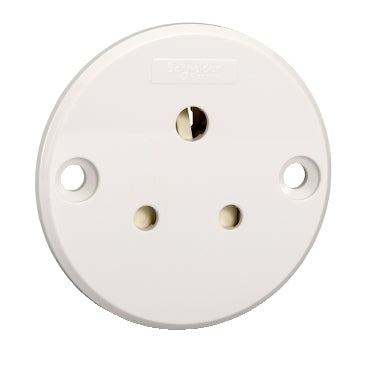 Schneider S2000 Swiched socket-outlet, white, 6A
