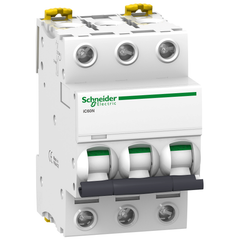 Schneider Electric Acti9 iC60N three-pole miniature circuit breaker - A9F79316