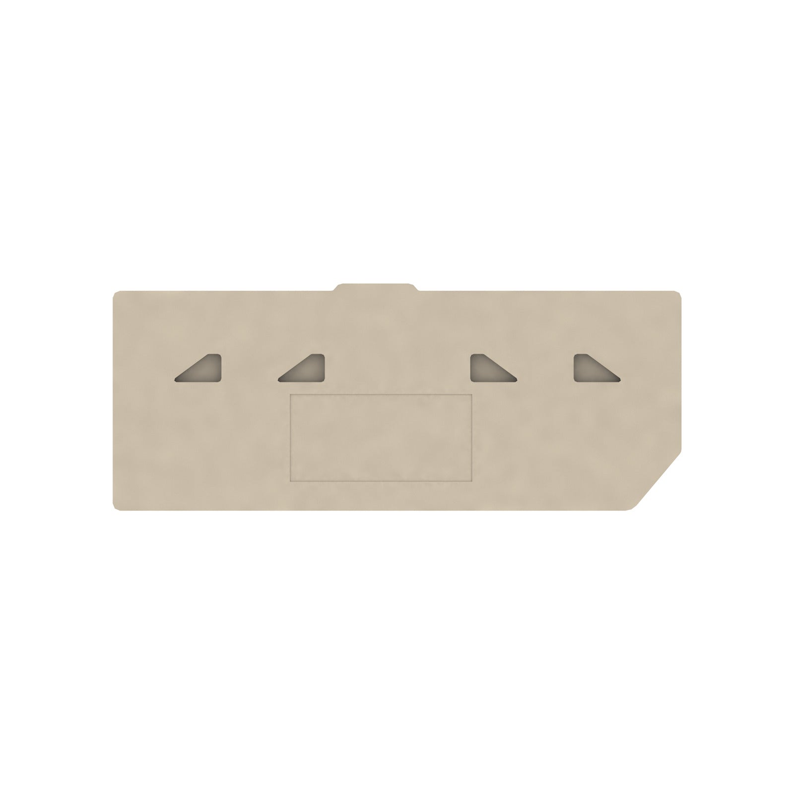 Weidmuller End plate, dark beige, 78.1 x 2.5mm