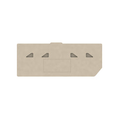 Weidmuller End plate, dark beige, 78.1 x 2.5mm