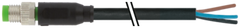 Murr M8 male 0° with cable, straight M8, 3-pole, 10m Murrelektronik