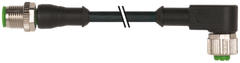 Murr M12 male 0° straight/female 90°, robot, 4-pole, 2m Murrelektronik