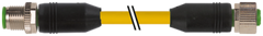 Murr M12, male 0°/ female 0°, A-code, 5-pole, yellow, 10m Murrelektronik