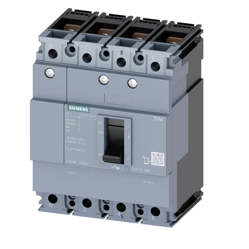 Siemens MCCB, frame size 100, 3-pole, 100A, 16kA - Rubicon Partner Portal