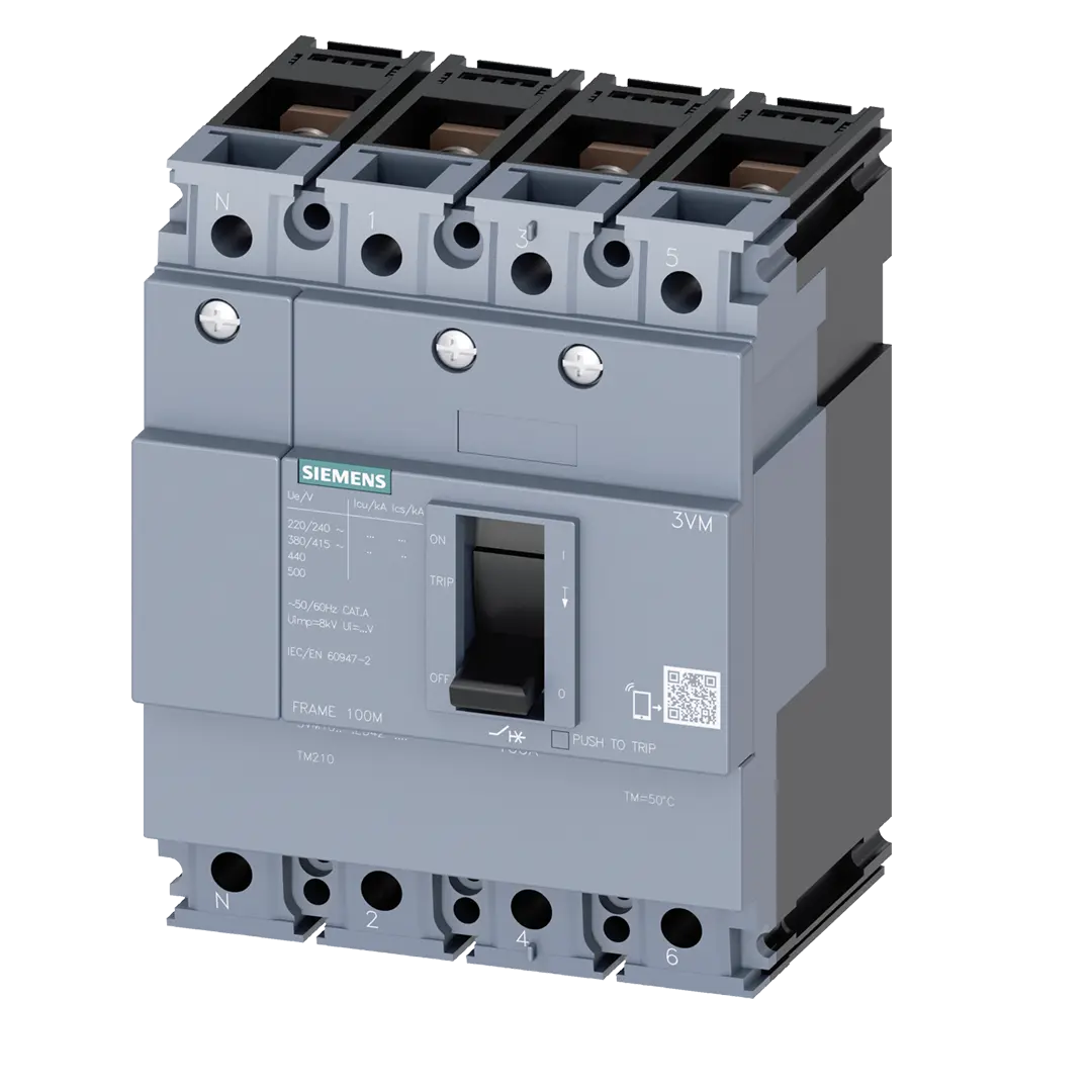 Siemens MCCB, frame size 100, 4-pole, 80A, 16kA - Rubicon Partner Portal