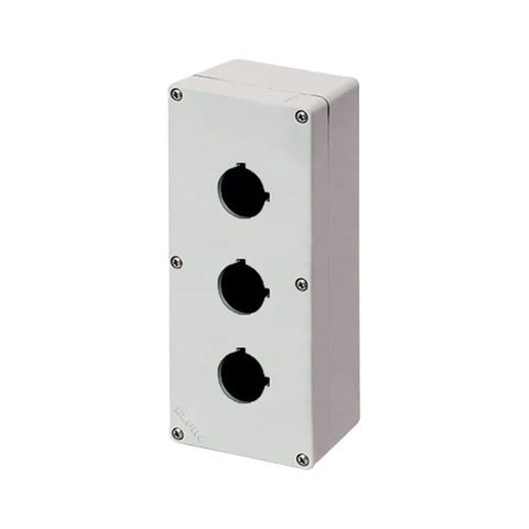 Elfin Push-button enclosure, 3 hole Ø 22, 92x205x70mm - Rubicon Partner Portal
