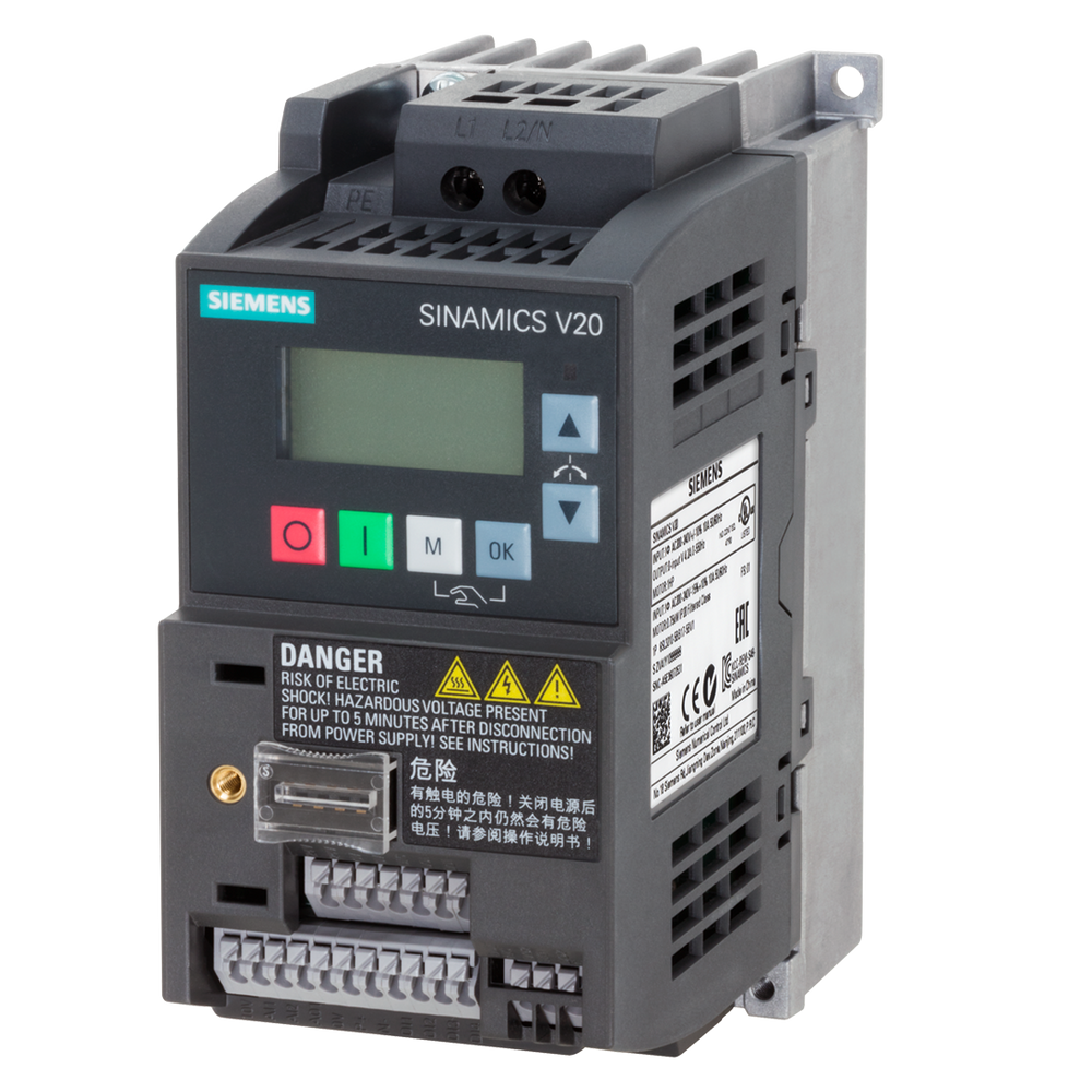 Siemens Sinamics V20 Inverter drive, 1-phase, 230V, 0.75kW - Rubicon Partner Portal