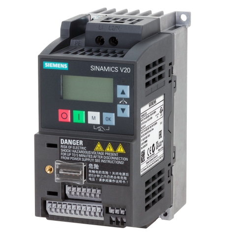 Siemens Sinamics V20 Inverter drive, 1-phase, 230V, 0.75kW - Rubicon Partner Portal