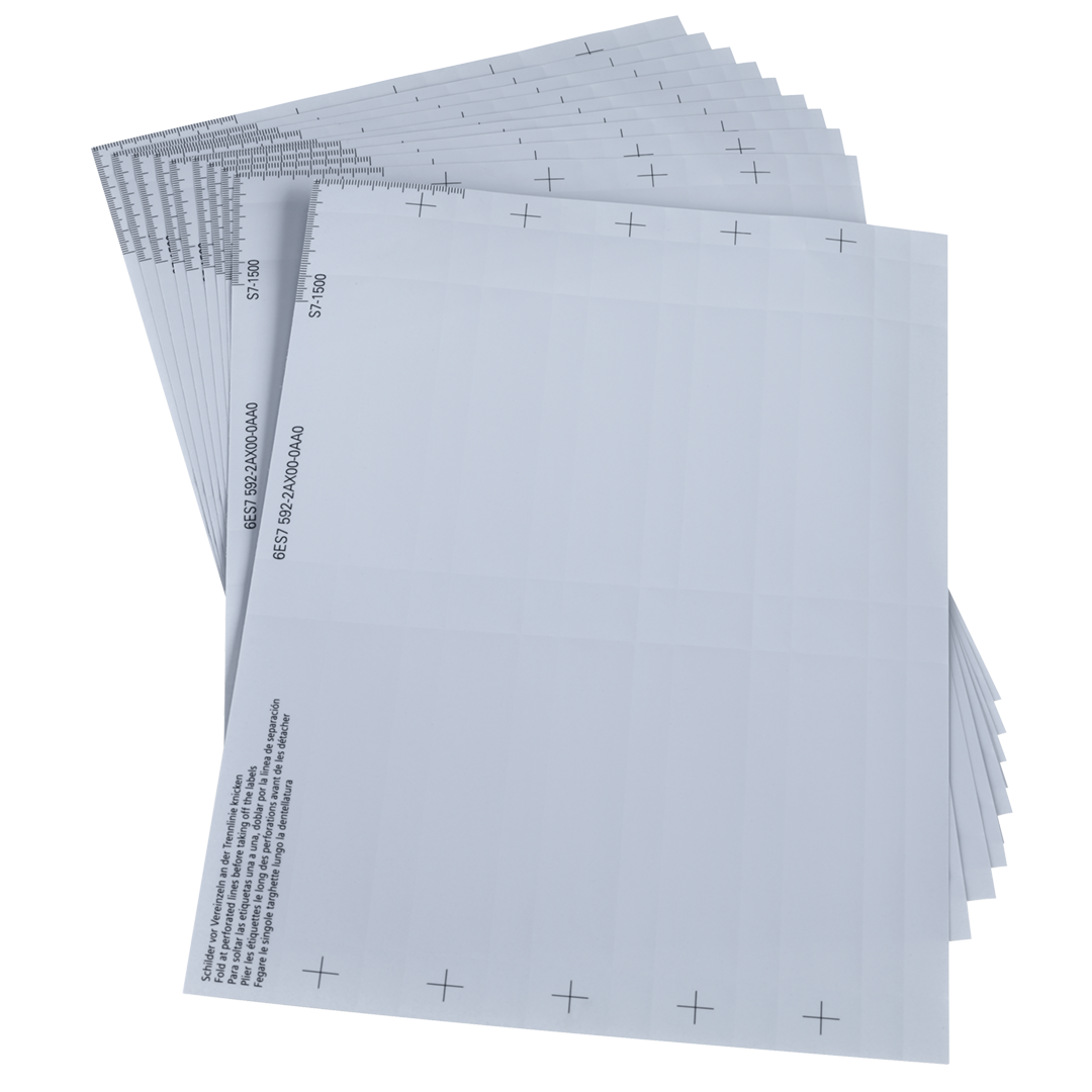 Siemens SIMATIC S7-1500, Labeling sheets, AL Grey - Rubicon Partner Portal
