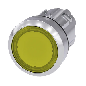 Siemens Illuminated pushbutton, yellow, round, 22mm