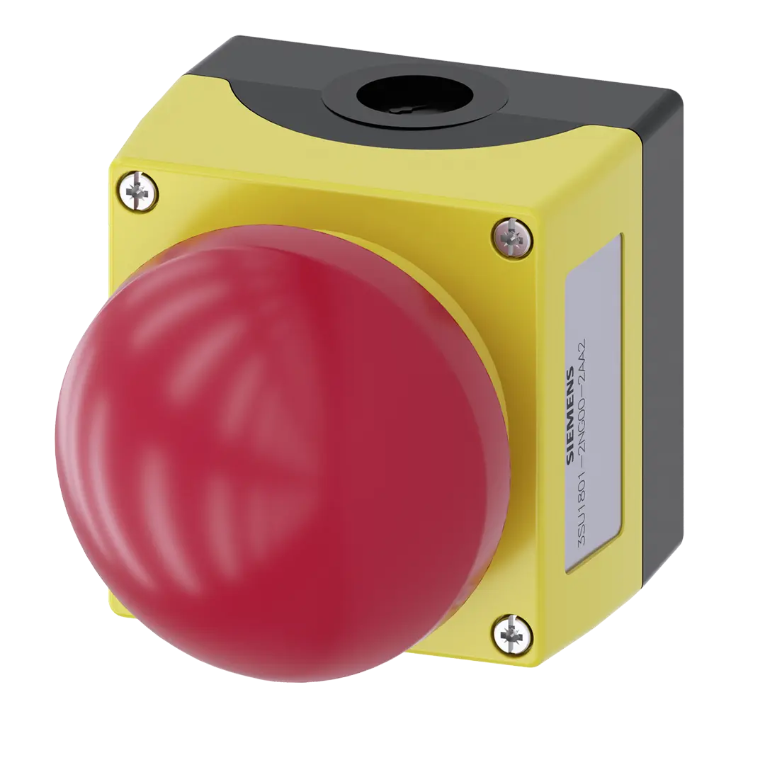 Siemens Enclosure, emergency stop palm pushbutton, red - Rubicon Partner Portal
