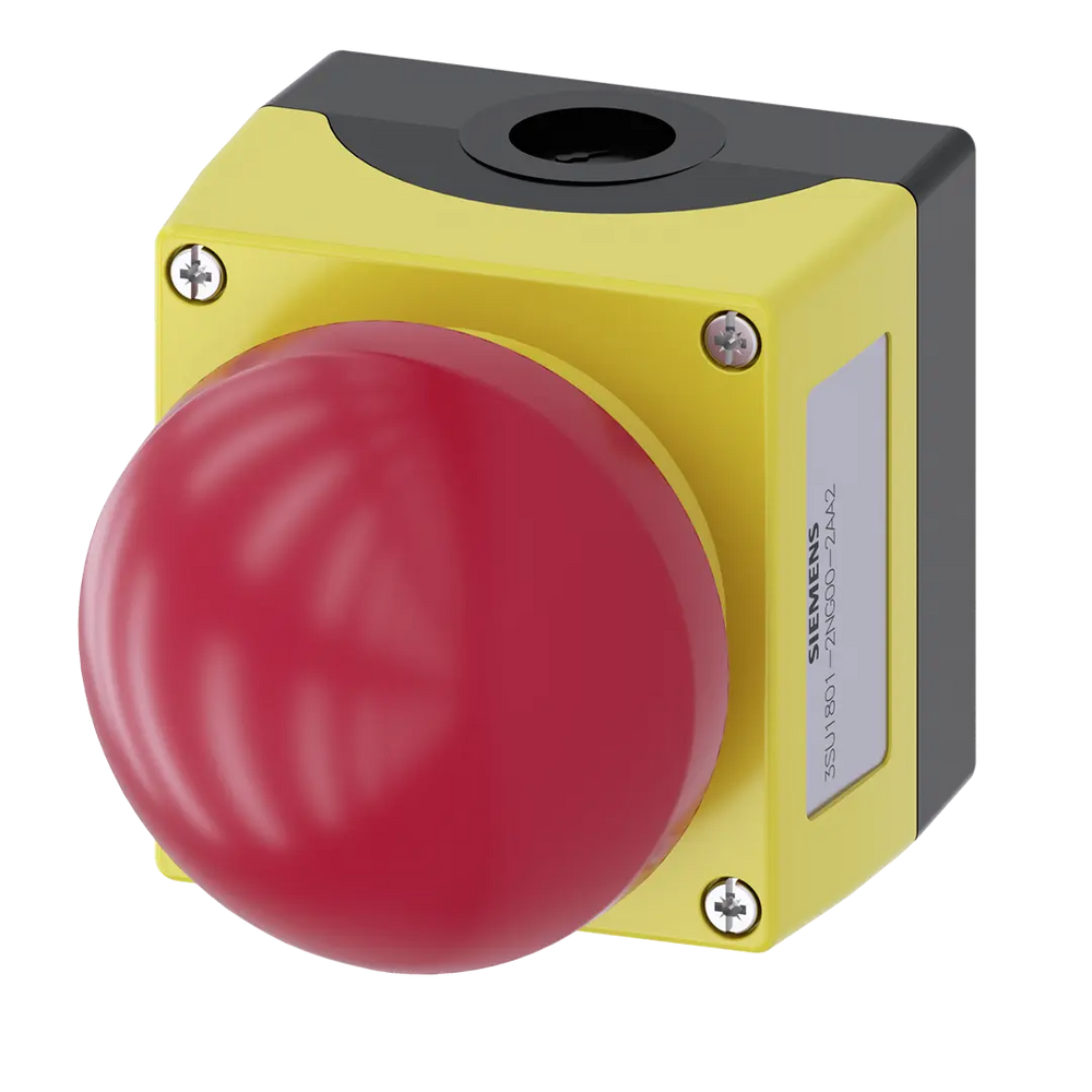 Siemens Enclosure, emergency stop palm pushbutton, red - Rubicon Partner Portal