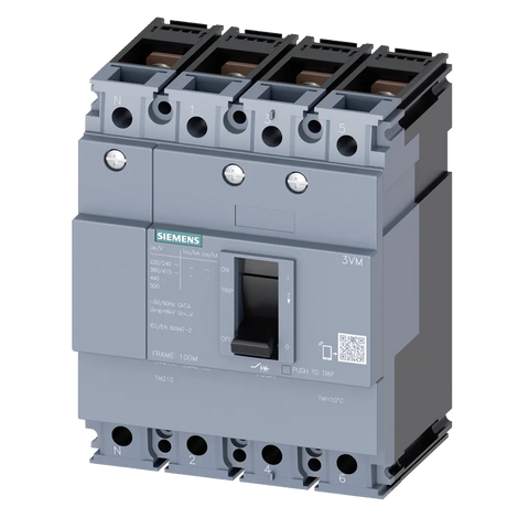 Siemens MCCB, frame size 100, 4-pole, 50A, 16kA - Rubicon Partner Portal