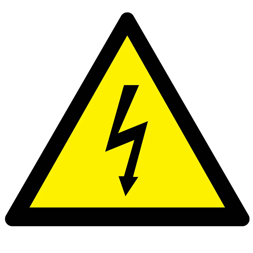 IDE Adhesive electric shock risk label 105x105 - Rubicon Partner Portal