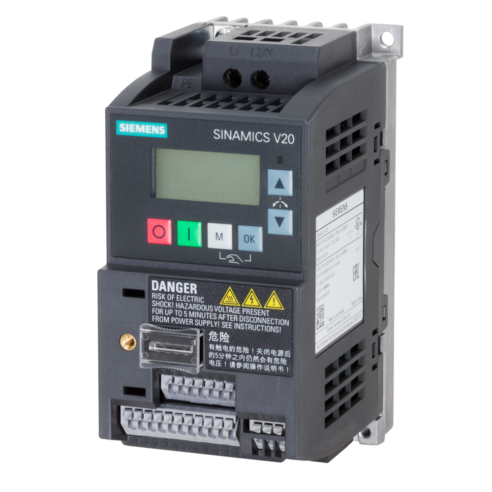 Siemens Sinamics V20 Inverter drive, 1-phase, 230V, 0.25kW - Rubicon Partner Portal