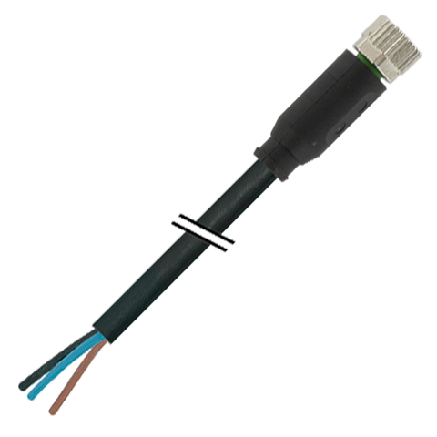 Murr M8 female 0°, A-code with cable, 3-pole, 5m - Rubicon Partner Portal