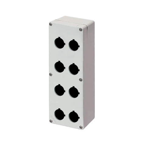 Elfin Push-button enclosure, 8 hole Ø 22, 92x265x70mm - Rubicon Partner Portal