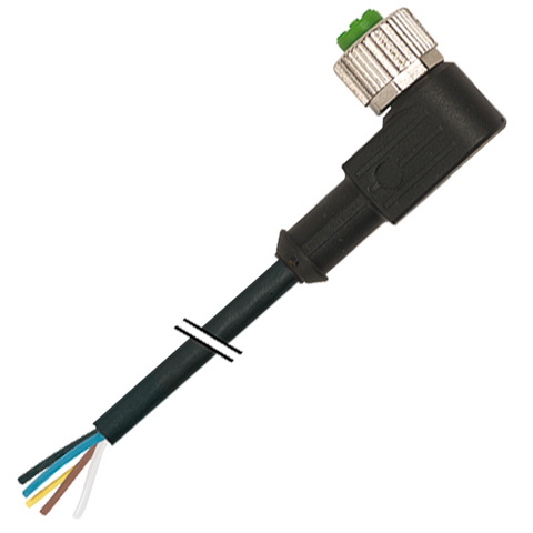 Murr M12 female 90°, A-code with cable, black, 5-pole, 5m - Rubicon Partner Portal