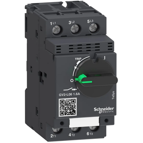 Schneider TeSys GV2, Motor CB, Magnetic, Rotary handle, 1,6A - Rubicon Partner Portal