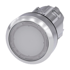 Siemens Illuminated pushbutton, white, round, 22mm