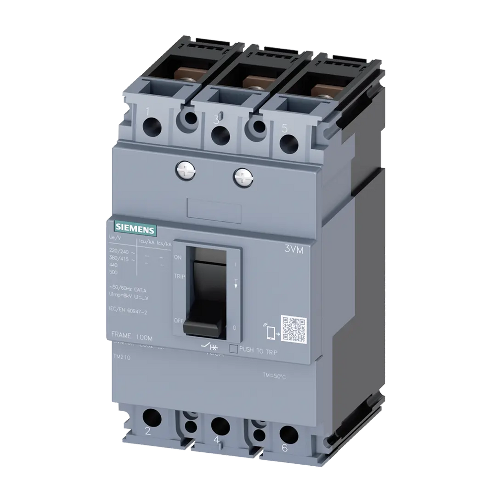 Siemens MCCB, frame size 100, 3-pole, 50A, 16kA - Rubicon Partner Portal