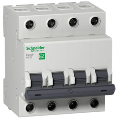 Schneider EZ9 Miniature Circuit Breaker 4P 10A C 3kA 400V - Rubicon Partner Portal