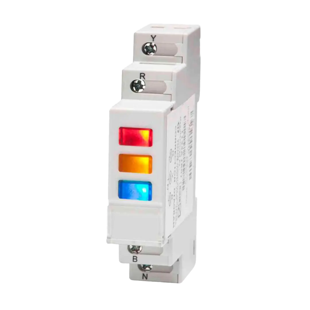 GIC Indicator, grn / yel / bl, 3 phase, 240 V AC, DIN mount - Rubicon Partner Portal