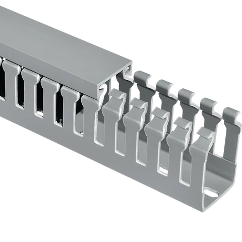 Onka Cable trunking, slotted, PVC, grey, 60 x 40mm, 2m Onka