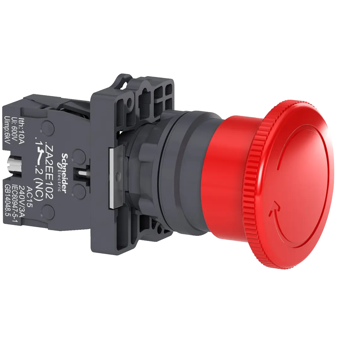 Schneider Emergency Stop,Turn to release, Red, 1NC, DIA40 - Rubicon Partner Portal
