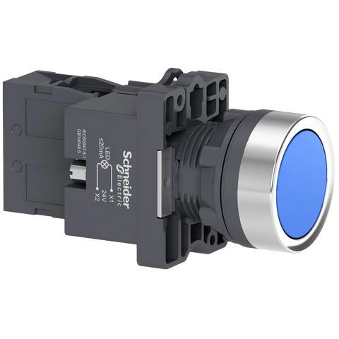 Schneider Pushbutton, 24VAC/DC Blue, 1NO - Rubicon Partner Portal