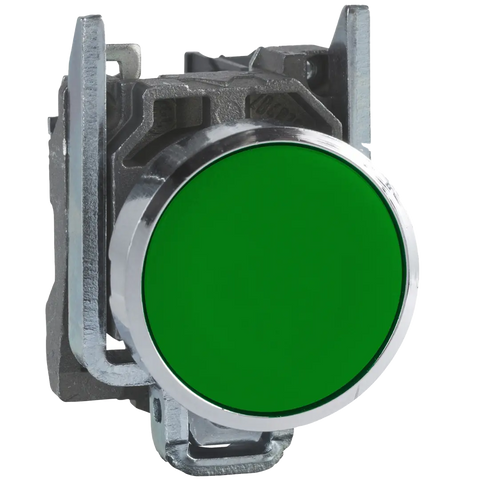 Schneider Push button, metal, Green, spring return, 1 NO - Rubicon Partner Portal
