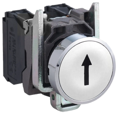 Schneider Push button, metal, White, spring return, Up Arrow - Rubicon Partner Portal
