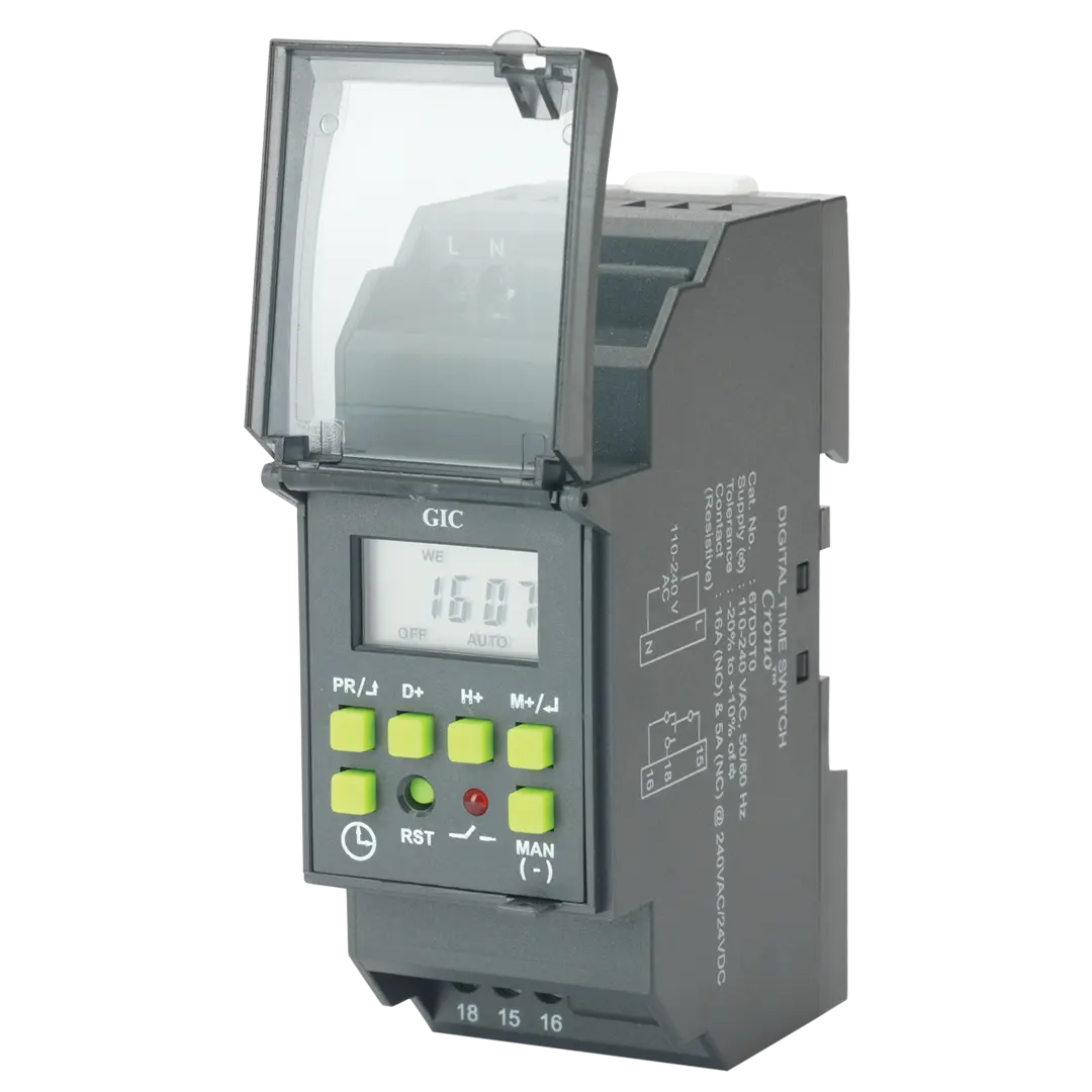 GIC Digital Time Switch, Pulse, 110V-220V AC, 16A relay - Rubicon Partner Portal