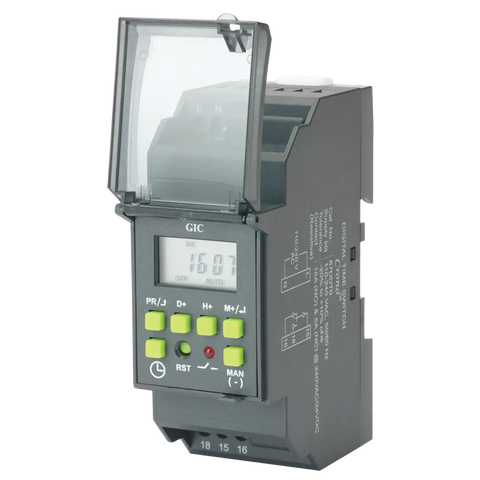 GIC Digital Time Switch, Pulse, 110V-220V AC, 16A relay - Rubicon Partner Portal