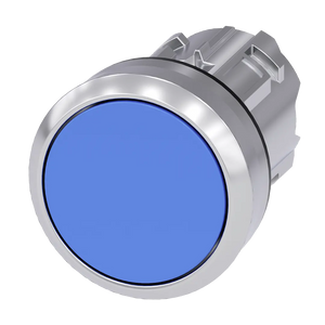 Siemens Pushbutton, blue, flat momentary contact type, 22 mm